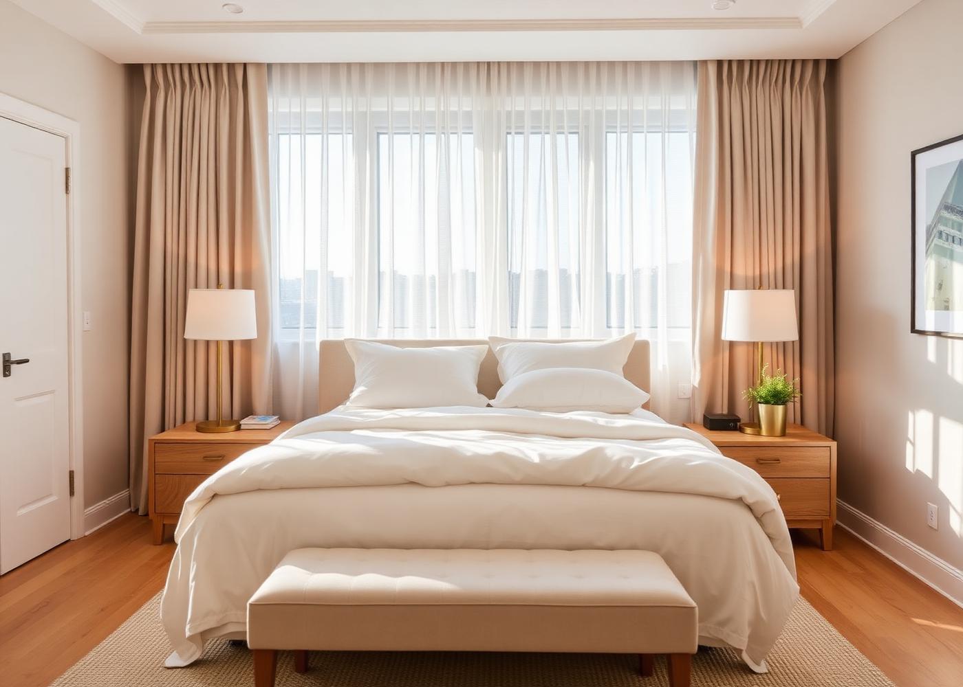 Beautifully styled bedroom in a NorthStone Stays managed property