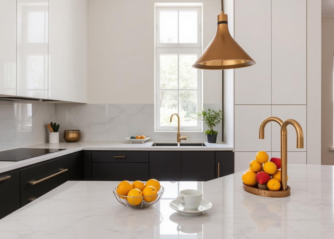 Beautifully styled luxury kitchen in a managed short-let property